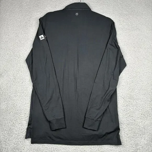 Greyson Polo Shirt Men’s M Gray Performance Stretch Long Sleeve Golf Logo - Picture 6 of 8